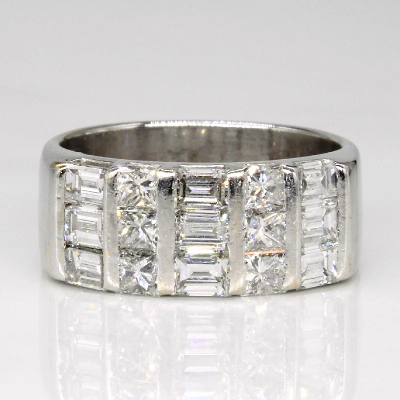 Shine Without Limits – Jewelry Sale Happening Now Triple Row Princess & Baguette Cut Diamond Ring | 1.78ctw | SZ 5.25 | Shine Without Limits – Jewelry Sale Happening Now Triple Row Princess & Baguette Cut Diamond Ring | 1.78ctw | SZ 5.25 |