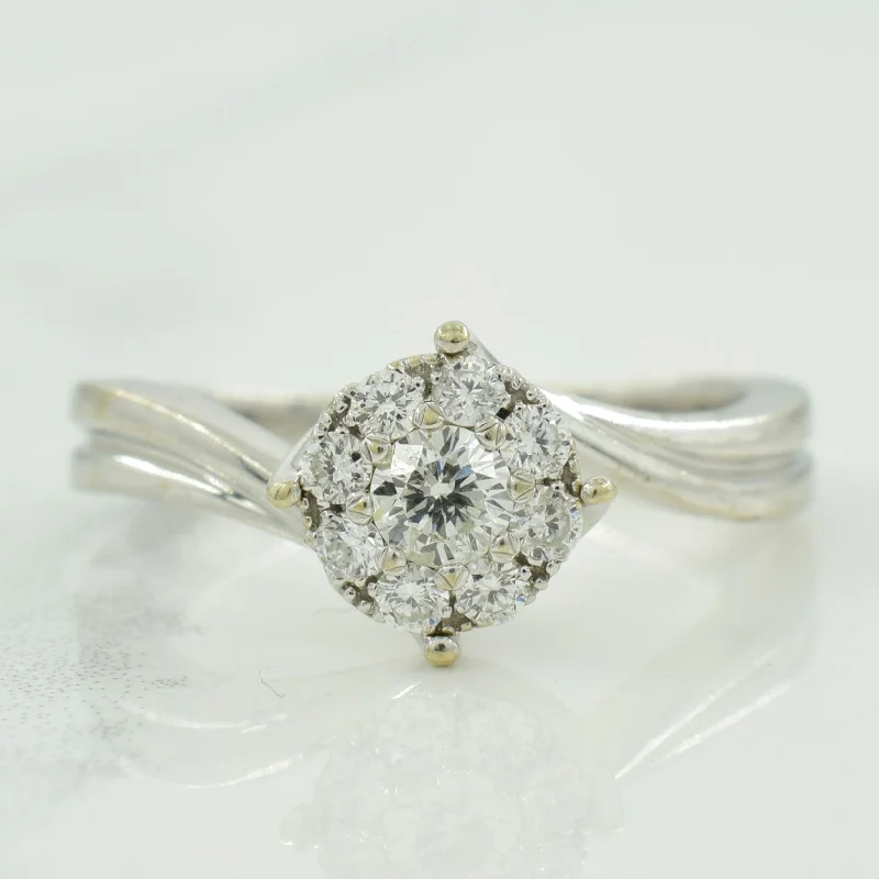 Luxury Jewelry At Unbeatable Discounts Diamond Cluster Bypass Ring | 0.24ctw | SZ 4 | Luxury Jewelry At Unbeatable Discounts Diamond Cluster Bypass Ring | 0.24ctw | SZ 4 |
