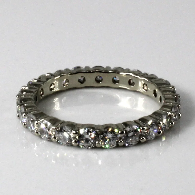 Customized Silver Jewelry For Unique Style Diamond Eternity Wedding Band | 1.34ctw | SZ 5 | Customized Silver Jewelry For Unique Style Diamond Eternity Wedding Band | 1.34ctw | SZ 5 |