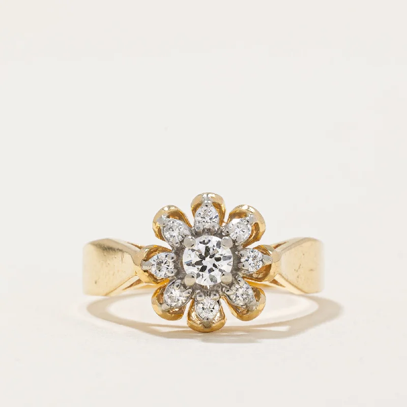 Affordable Luxury Jewelry For Every Occasion Diamond Flower Cocktail Ring | 0.32ctw | SZ 5.75 | Affordable Luxury Jewelry For Every Occasion Diamond Flower Cocktail Ring | 0.32ctw | SZ 5.75 |