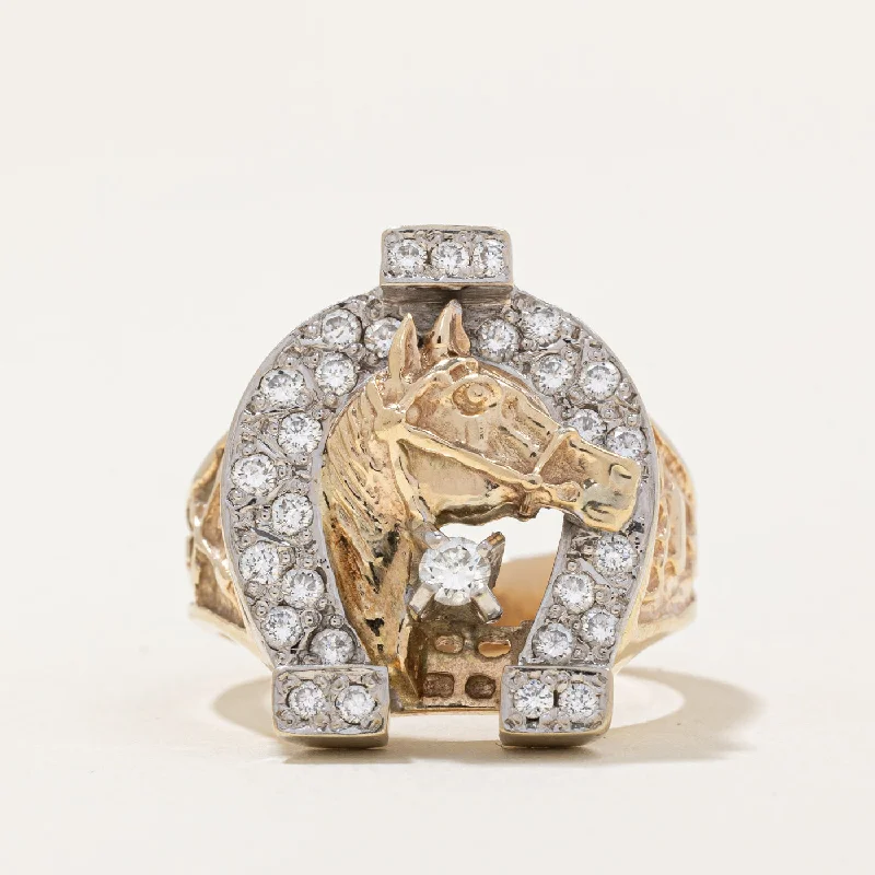Fashion-Forward Jewelry At Incredible Prices Diamond Horse Cocktail Ring | 0.58ctw | SZ 7 | Fashion-Forward Jewelry At Incredible Prices Diamond Horse Cocktail Ring | 0.58ctw | SZ 7 |