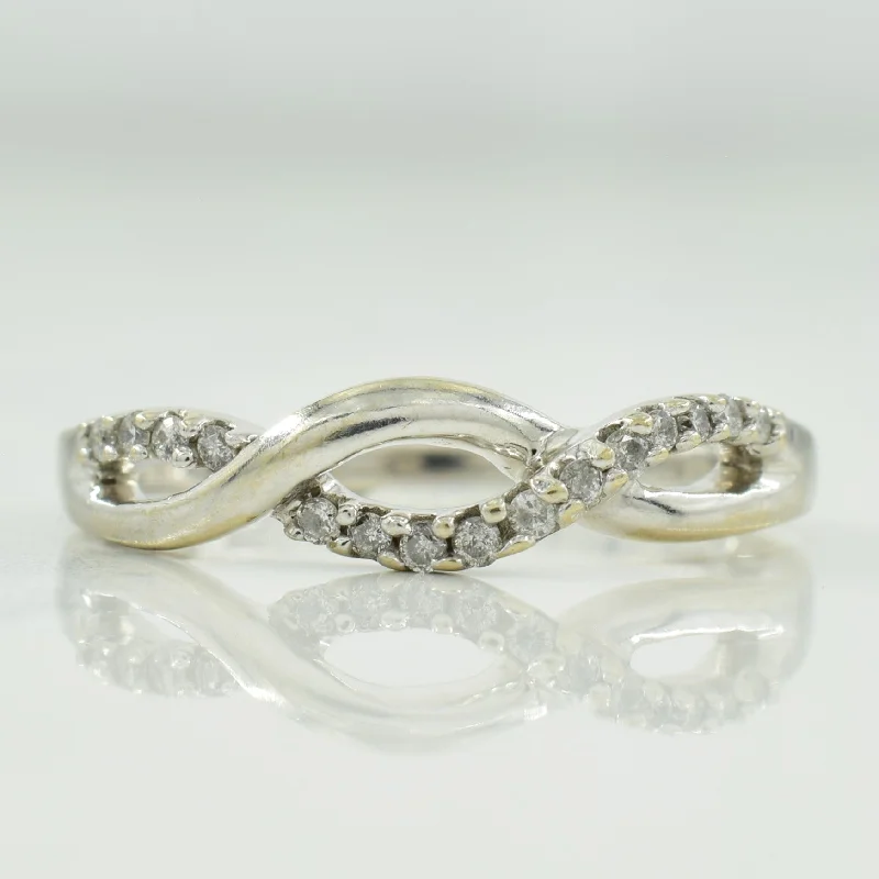 Grab Your Favorite Jewelry At The Lowest Prices Diamond Infinity Ring | 0.08ctw | SZ 7 | Grab Your Favorite Jewelry At The Lowest Prices Diamond Infinity Ring | 0.08ctw | SZ 7 |