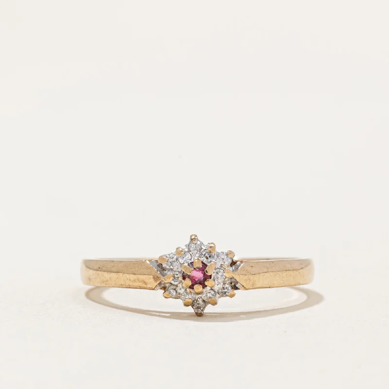 Gorgeous Jewelry, Limited-Time Savings Diamond & Ruby Ring | 0.05ctw, 0.015ct | SZ 7.75 |