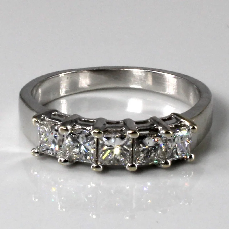 Eco-Friendly Sustainable Jewelry For Conscious Buyers Five Stone Princess Diamond Ring | 1.26ctw | SZ 8 | Eco-Friendly Sustainable Jewelry For Conscious Buyers Five Stone Princess Diamond Ring | 1.26ctw | SZ 8 |