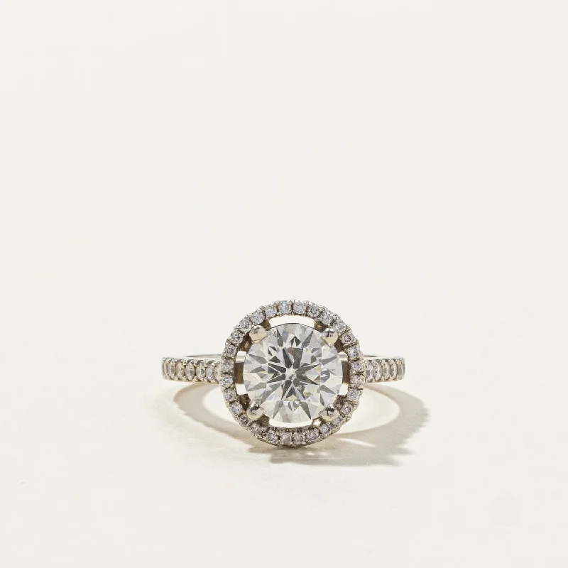 Shop Signature Jewelry Styles At Exclusive Prices Halo Diamond Engagement Ring | 1.40ct SI1 J, 0.22ctw | SZ 4 | Shop Signature Jewelry Styles At Exclusive Prices Halo Diamond Engagement Ring | 1.40ct SI1 J, 0.22ctw | SZ 4 |