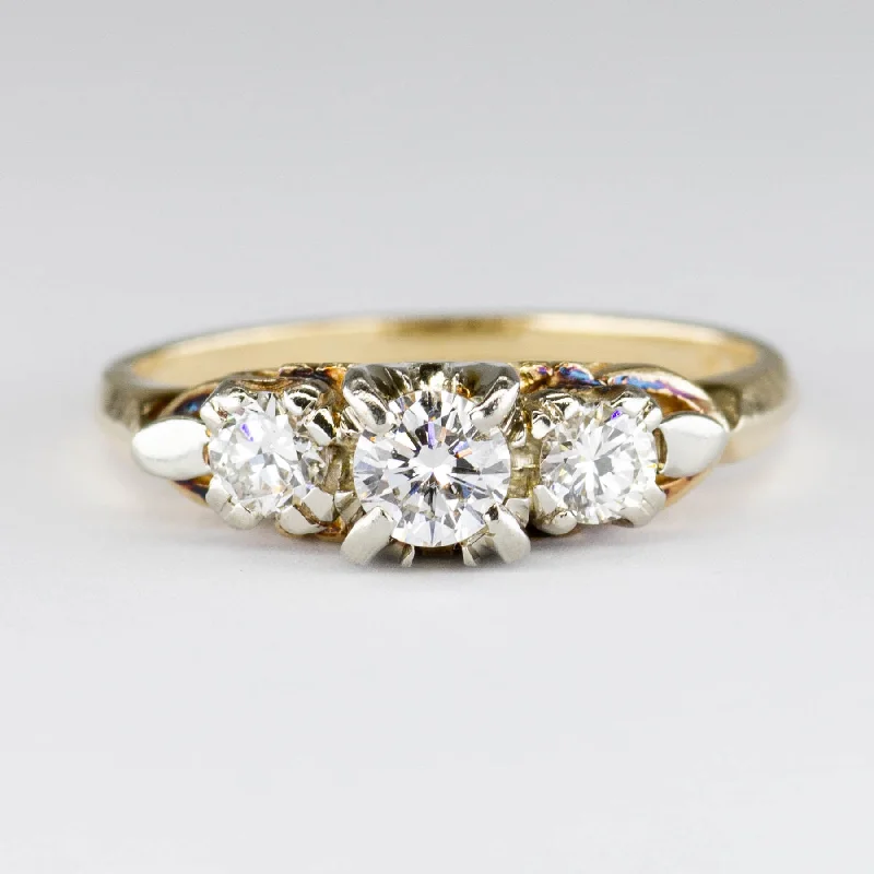 Clearance Sale On High-End Jewelry Collections High Set Three Stone Diamond Ring | 0.50ctw | SZ 6.75 | Clearance Sale On High-End Jewelry Collections High Set Three Stone Diamond Ring | 0.50ctw | SZ 6.75 |