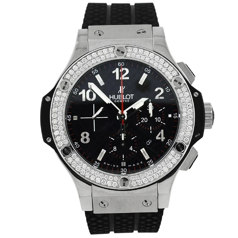 Must-Have Jewelry Pieces At Reduced Prices Hublot Big Bang 44mm Grey Dial Black Bezel Stainless Steel Case on a Brown Leather Strap Must-Have Jewelry Pieces At Reduced Prices Hublot Big Bang 44mm Grey Dial Black Bezel Stainless Steel Case on a Brown Leather Strap