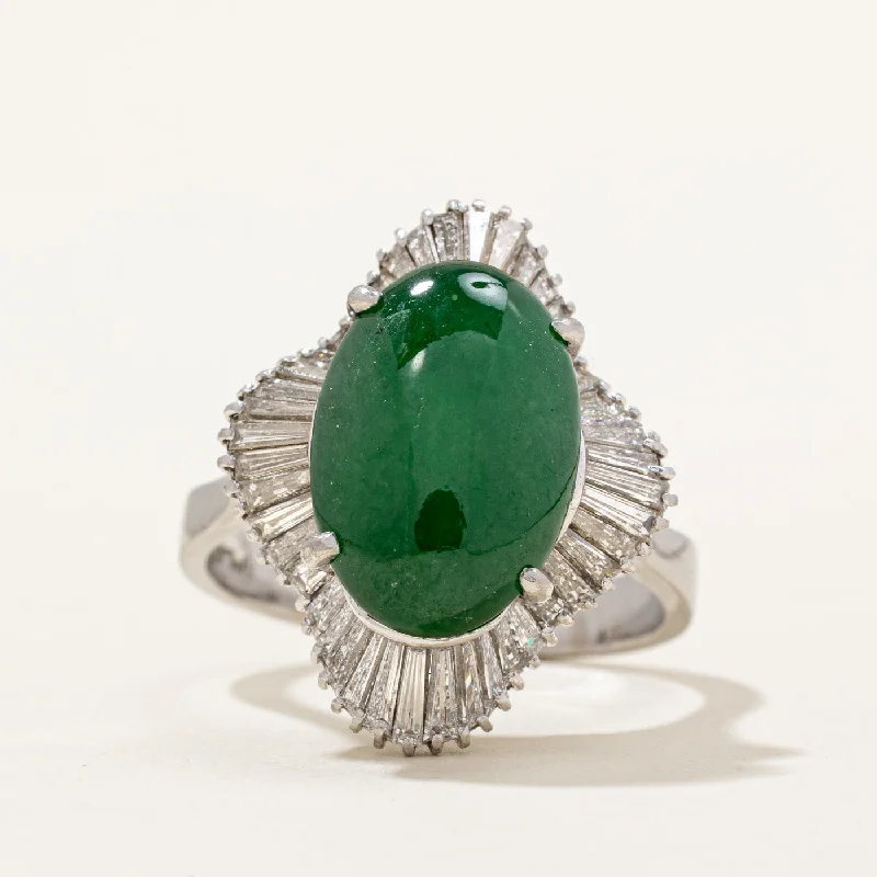 Jewelry Sale Alert – Shop Timeless Elegance Today Nephrite Jade & Diamond Halo Cocktail Ring | 7.00ct, 1.30ctw | SZ 9.25 | Jewelry Sale Alert – Shop Timeless Elegance Today Nephrite Jade & Diamond Halo Cocktail Ring | 7.00ct, 1.30ctw | SZ 9.25 |
