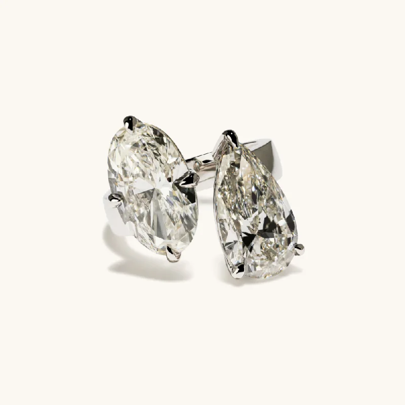 Grab Your Dream Jewelry At The Lowest Prices Oval and Pear Toi et Moi Lab Diamond Engagement Ring Grab Your Dream Jewelry At The Lowest Prices Oval and Pear Toi et Moi Lab Diamond Engagement Ring
