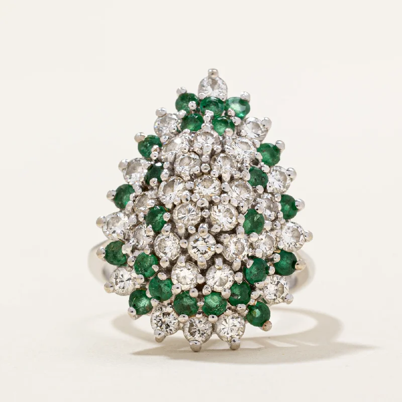 Best Jewelry Sale – Shop Exclusive Designs Now Diamond & Emerald Pear Shaped Cocktail Ring | 1.50ctw, 0.50ctw | SZ 6.25 | Best Jewelry Sale – Shop Exclusive Designs Now Diamond & Emerald Pear Shaped Cocktail Ring | 1.50ctw, 0.50ctw | SZ 6.25 |