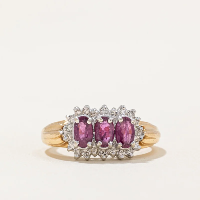 Shop Fine Jewelry With Exclusive Savings Ruby & Clear Sapphire Ring | 0.60ctw, 0.12ctw | SZ 5.25 | Shop Fine Jewelry With Exclusive Savings Ruby & Clear Sapphire Ring | 0.60ctw, 0.12ctw | SZ 5.25 |
