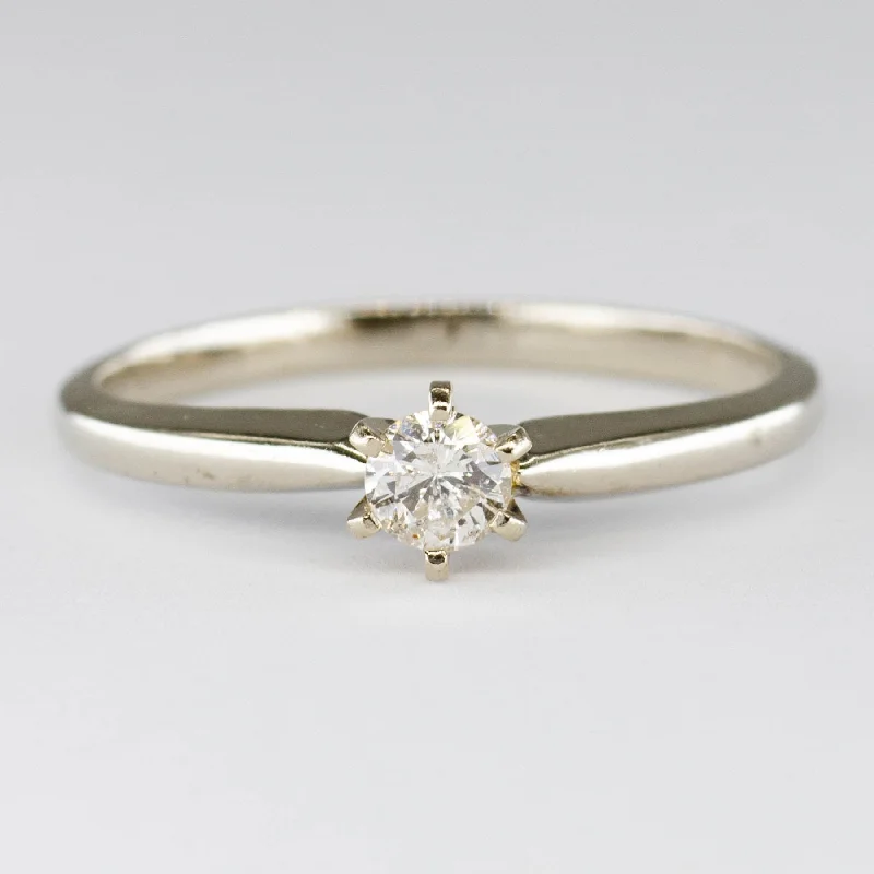 Elegant Rose Gold Jewelry For A Stylish Touch Six Prong Solitaire Diamond Ring | 0.17ct | SZ 6.75 | Elegant Rose Gold Jewelry For A Stylish Touch Six Prong Solitaire Diamond Ring | 0.17ct | SZ 6.75 |