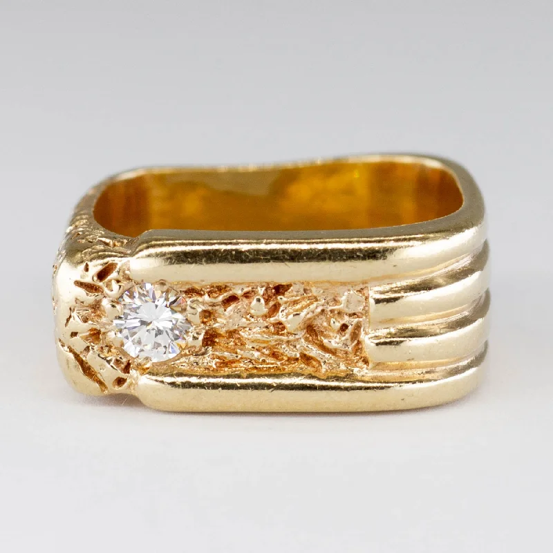 Get The Best Deals On Timeless Jewelry Pieces Solitaire Diamond Textured Gold Band | 0.24ct | SZ 5.5 | Get The Best Deals On Timeless Jewelry Pieces Solitaire Diamond Textured Gold Band | 0.24ct | SZ 5.5 |