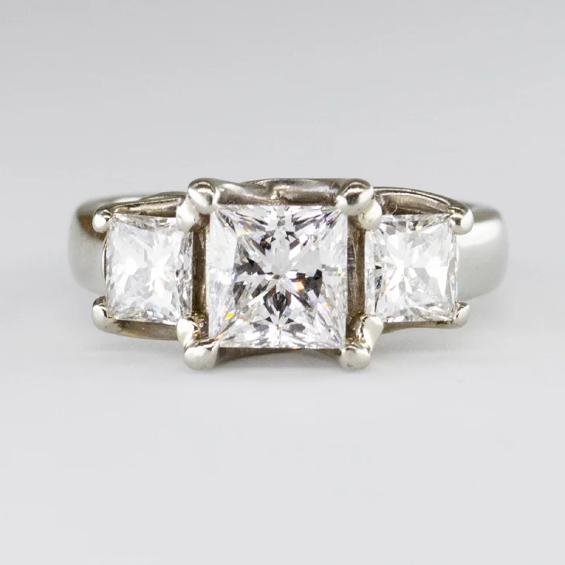 Elegant Necklaces And Bracelets At Limited-Time Offers Three Stone Princess Diamond Engagement Ring | 1.81ctw | VS SZ 3.75 | Elegant Necklaces And Bracelets At Limited-Time Offers Three Stone Princess Diamond Engagement Ring | 1.81ctw | VS SZ 3.75 |