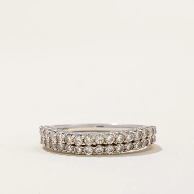 Luxury Jewelry At Unbeatable Discounts Twin Semi Eternity Diamond Bands | 1.00ctw | SZ 8 | Luxury Jewelry At Unbeatable Discounts Twin Semi Eternity Diamond Bands | 1.00ctw | SZ 8 |