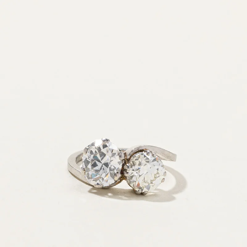 The Perfect Jewelry Piece At The Perfect Discount Vintage Diamond Toi Et Moi Ring | 3.20ctw | SZ 6.75 | The Perfect Jewelry Piece At The Perfect Discount Vintage Diamond Toi Et Moi Ring | 3.20ctw | SZ 6.75 |