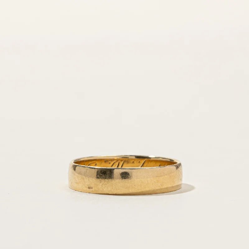 Jewelry Clearance – Final Chance To Save Big Yellow Gold Plan Band | SZ 7.25 |