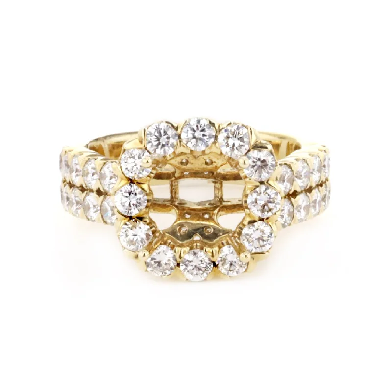 Shop Stylish Jewelry Now And Save Big 1.93 ctw Diamond Halo Engagement Ring