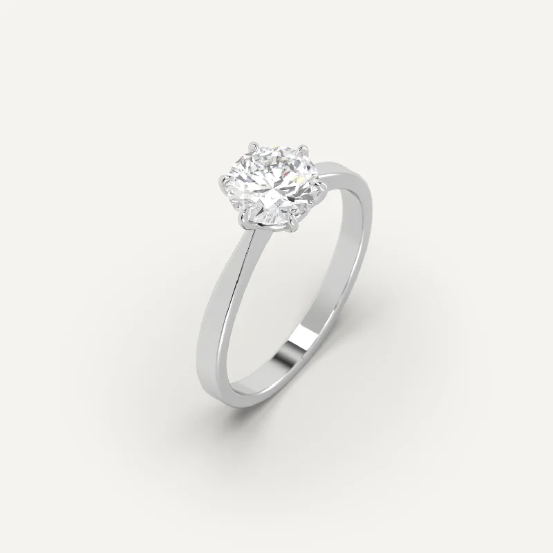 Handcrafted Jewelry Sale – Unique Designs At Low Prices 1 carat Round Cut Diamond Ring