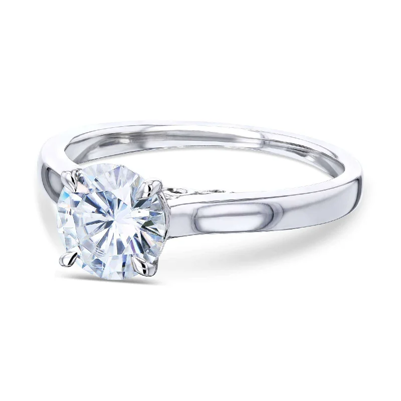 Elegant Jewelry Pieces At Unbelievable Prices 1ct Round Forever One Moissanite Volutes W-Head Ring Elegant Jewelry Pieces At Unbelievable Prices 1ct Round Forever One Moissanite Volutes W-Head Ring