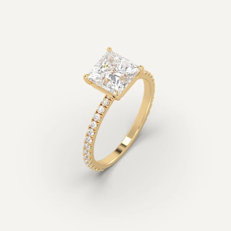 Timeless Elegance At Unbelievable Discounts 2 carat Princess Cut Diamond Ring
