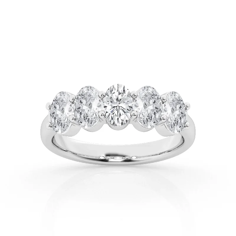 Grab Your Favorite Jewelry At The Lowest Prices Oval Lab Diamond 5 Stone Engagement Ring by Mercury Rings Grab Your Favorite Jewelry At The Lowest Prices Oval Lab Diamond 5 Stone Engagement Ring by Mercury Rings