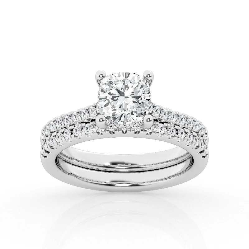 Dazzle With Discounts – Shop Jewelry On Sale Hidden Halo Bridal Ring with Center Cushion Lab Diamond by Mercury Rings Dazzle With Discounts – Shop Jewelry On Sale Hidden Halo Bridal Ring with Center Cushion Lab Diamond by Mercury Rings