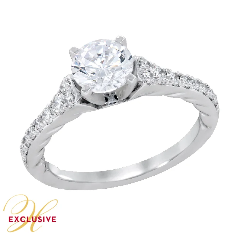 The Perfect Accessory For Less – Jewelry Sale Live CLASSIC WHITE GOLD ENGAGEMENT RING SETTING WITH DIAMONDS, .38 CT TW The Perfect Accessory For Less – Jewelry Sale Live CLASSIC WHITE GOLD ENGAGEMENT RING SETTING WITH DIAMONDS, .38 CT TW