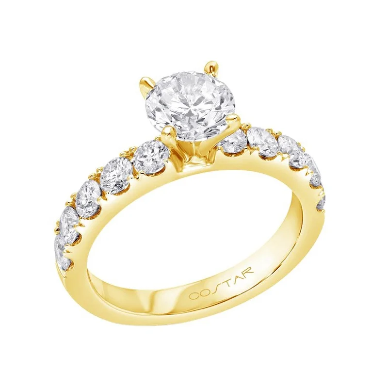 Fine Jewelry, Limited-Time Offers Available CLASSIC YELLOW GOLD ENGAGEMENT RING SETTING WITH 10 DIAMONDS, .93 CT TW Fine Jewelry, Limited-Time Offers Available CLASSIC YELLOW GOLD ENGAGEMENT RING SETTING WITH 10 DIAMONDS, .93 CT TW
