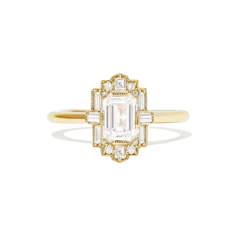 Shop High-Quality Jewelry At Jaw-Dropping Discounts Deco Emerald Cut Diamond Ring