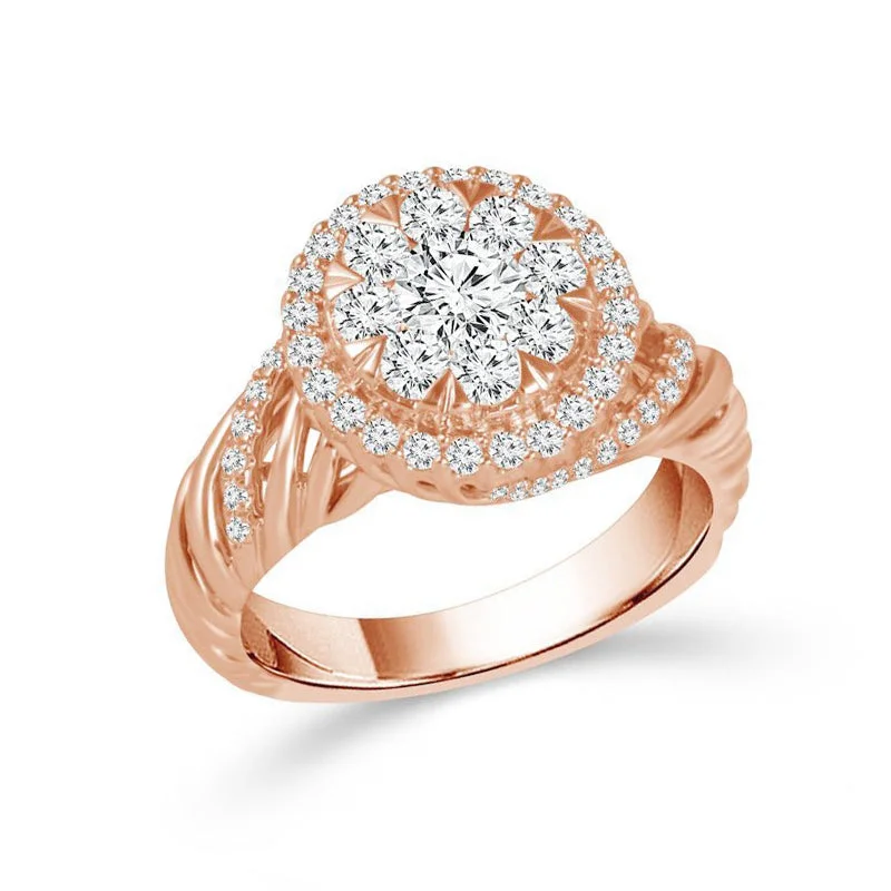 Buy More, Save More On Stunning Jewelry Pieces DIAMOND PAVE SWIRL ENGAGEMENT RING 1.25 ct tw