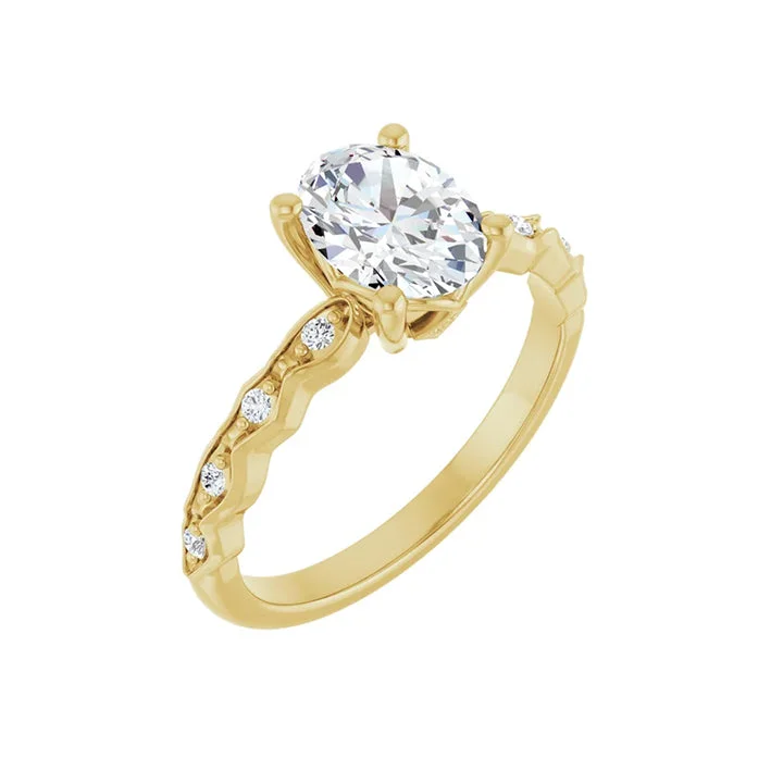 Stunning Statement Jewelry, Unbeatable Discounts GIANNA 14K Yellow Gold Oval Lab Grown Diamond Engagement Ring Stunning Statement Jewelry, Unbeatable Discounts GIANNA 14K Yellow Gold Oval Lab Grown Diamond Engagement Ring