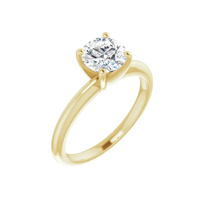 Classic And Modern Jewelry Styles On Sale HANNAH 14K Yellow Gold Round Lab Grown Diamond Solitaire Engagement Ring Classic And Modern Jewelry Styles On Sale HANNAH 14K Yellow Gold Round Lab Grown Diamond Solitaire Engagement Ring