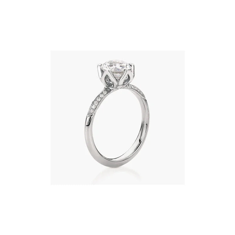 Exclusive Jewelry Offers – Shine For Less Bluebell Pave Round Brilliant Diamond Engagement Ring