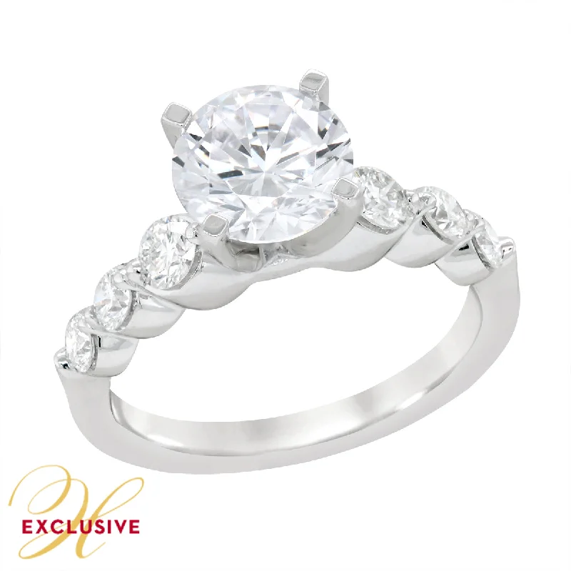 Jewelry Sale – Exclusive Styles At Lower Prices MODERN WHITE GOLD ENGAGEMENT RING SETTING WITH 6 SIDE DIAMONDS, .67 CT TW Jewelry Sale – Exclusive Styles At Lower Prices MODERN WHITE GOLD ENGAGEMENT RING SETTING WITH 6 SIDE DIAMONDS, .67 CT TW