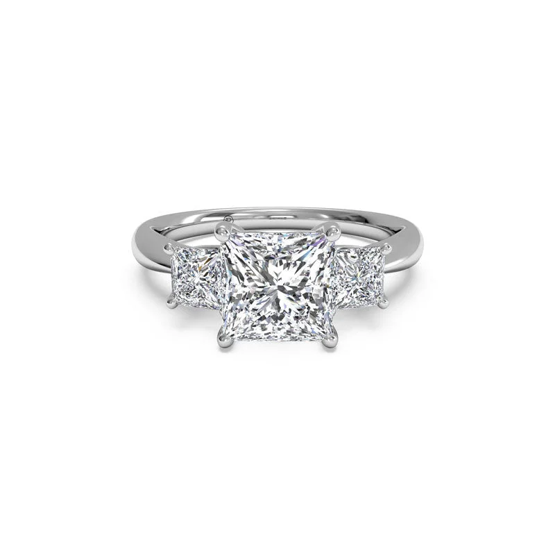 Your Dream Jewelry At Dream Prices Three-Stone Princess Cut Diamond Engagement Ring Your Dream Jewelry At Dream Prices Three-Stone Princess Cut Diamond Engagement Ring
