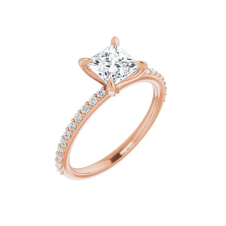 Get Ready To Sparkle – Special Jewelry Discounts SADIE 14K Rose Gold Square Princess Cut Lab Grown Diamond Engagement Ring Get Ready To Sparkle – Special Jewelry Discounts SADIE 14K Rose Gold Square Princess Cut Lab Grown Diamond Engagement Ring
