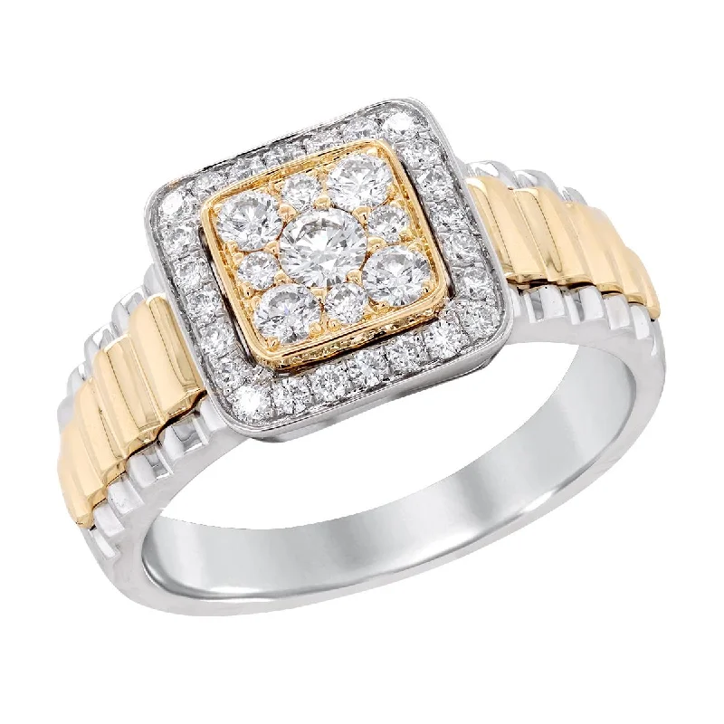 Shine Without Limits – Jewelry Sale Happening Now TWO-TONE GOLD ENGAGEMENT RING WITH CLUSTER LAB GROWN DIAMONDS, 3/4 CT TW Shine Without Limits – Jewelry Sale Happening Now TWO-TONE GOLD ENGAGEMENT RING WITH CLUSTER LAB GROWN DIAMONDS, 3/4 CT TW