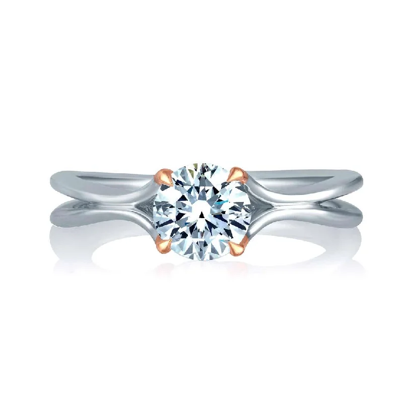 Personalized Jewelry Sale – Unique Pieces At Great Prices TWO-TONE GOLD SOLITAIRE ENGAGEMENT RING SETTING Personalized Jewelry Sale – Unique Pieces At Great Prices TWO-TONE GOLD SOLITAIRE ENGAGEMENT RING SETTING