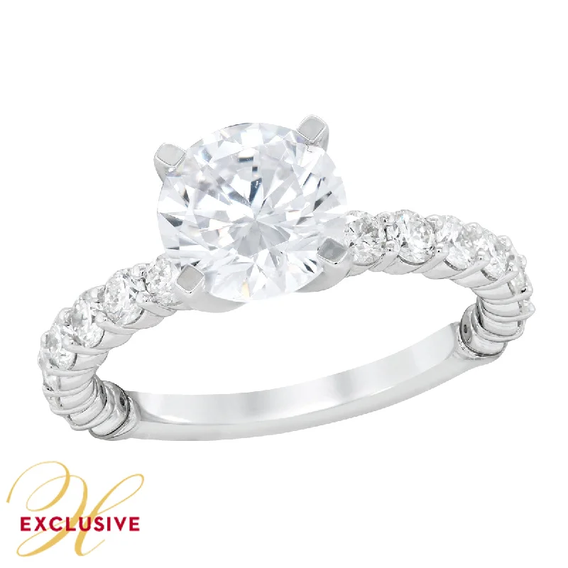 Flash Deals On Fine Jewelry – Shop Before It's Gone WHITE GOLD ENGAGEMENT RING SETTING WITH 16 SIDE DIAMONDS, .90 CT TW Flash Deals On Fine Jewelry – Shop Before It's Gone WHITE GOLD ENGAGEMENT RING SETTING WITH 16 SIDE DIAMONDS, .90 CT TW