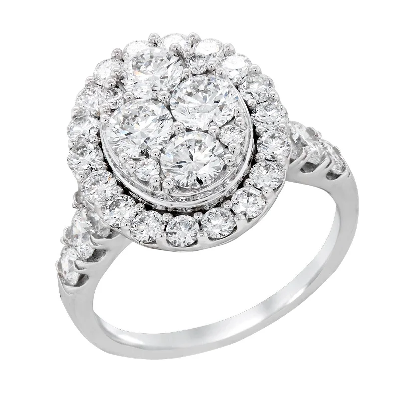 Flash Sale On Stunning Jewelry – Don't Miss Out WHITE GOLD ENGAGEMENT RING WITH LAB GROWN CLUSTER DIAMONDS, 2 1/2 CT TW Flash Sale On Stunning Jewelry – Don't Miss Out WHITE GOLD ENGAGEMENT RING WITH LAB GROWN CLUSTER DIAMONDS, 2 1/2 CT TW