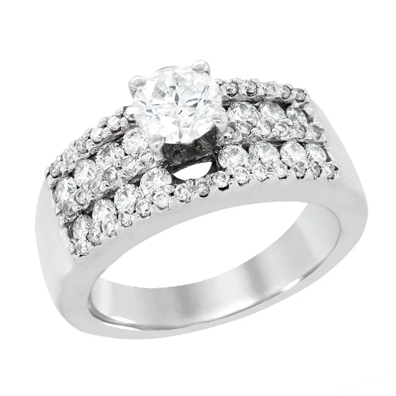 Your Dream Jewelry At Dream Prices – Shop Now WHITE GOLD ENGAGEMENT RING WITH ROUND CUT DIAMONDS, .79 CT TW Your Dream Jewelry At Dream Prices – Shop Now WHITE GOLD ENGAGEMENT RING WITH ROUND CUT DIAMONDS, .79 CT TW