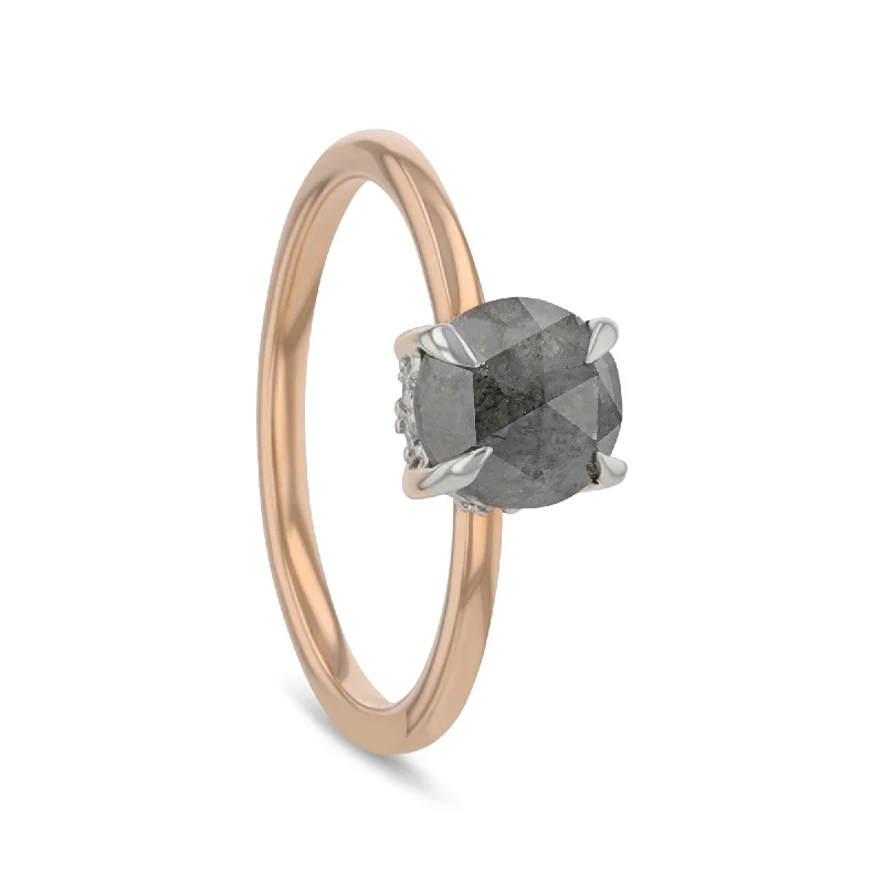 Fashion-Forward Jewelry At Incredible Prices ZELDA 1.11 ct 14K Rose Gold Round Natural Salt & Pepper Diamond Solitaire Engagement Ring Fashion-Forward Jewelry At Incredible Prices ZELDA 1.11 ct 14K Rose Gold Round Natural Salt & Pepper Diamond Solitaire Engagement Ring