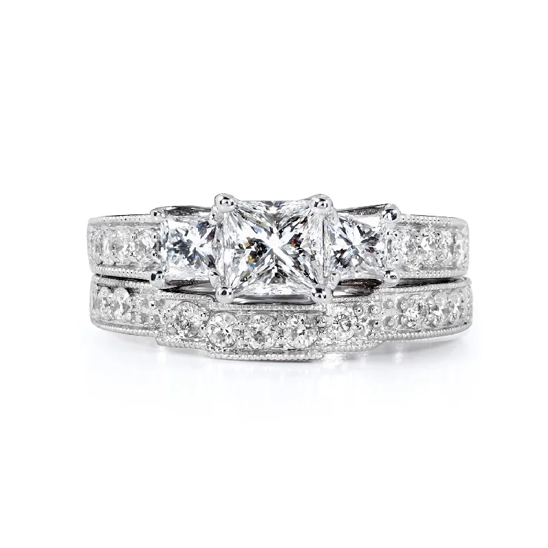Buy More, Save More On Stunning Jewelry Pieces Diamond Wedding Ring Set 1 3/5 carats (ctw) in 14K Gold Buy More, Save More On Stunning Jewelry Pieces Diamond Wedding Ring Set 1 3/5 carats (ctw) in 14K Gold