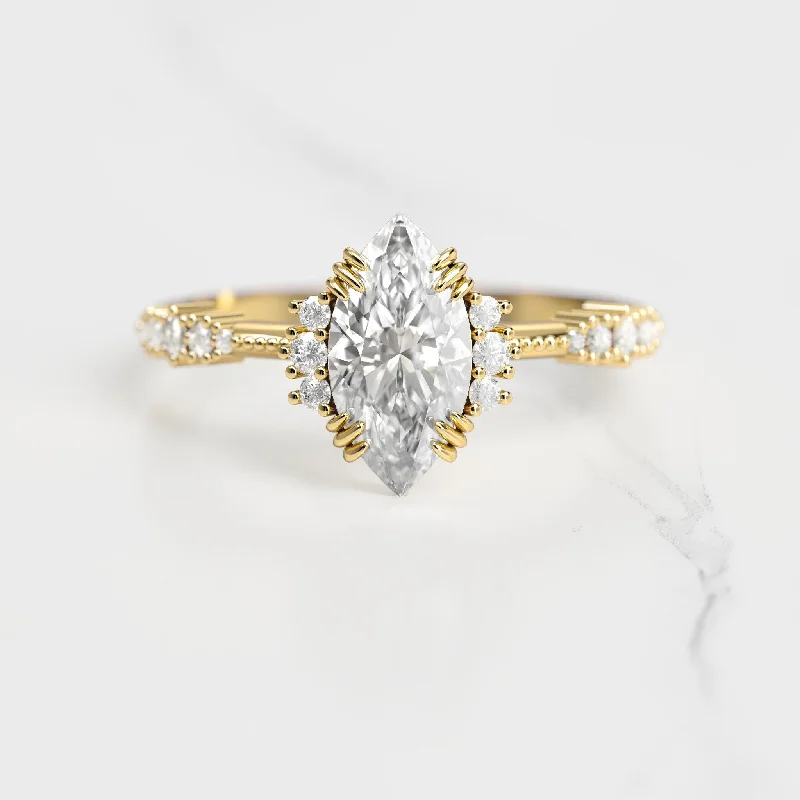 Elegant Rose Gold Jewelry For A Stylish Touch Marquise moissanite ring