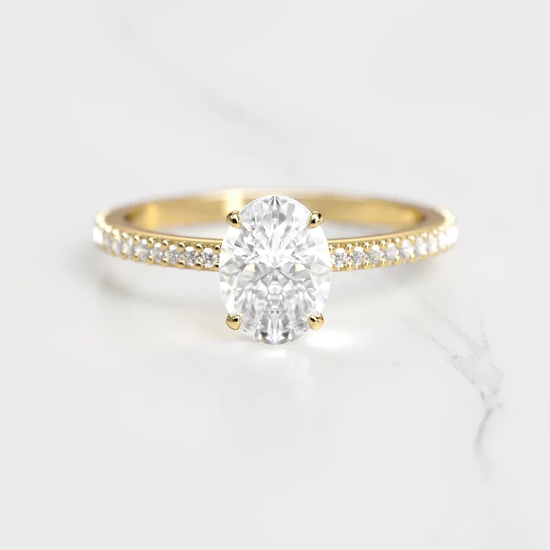 Get The Sparkle You Love At Prices You Adore Oval moissanite ring with full eternity moissanites Get The Sparkle You Love At Prices You Adore Oval moissanite ring with full eternity moissanites
