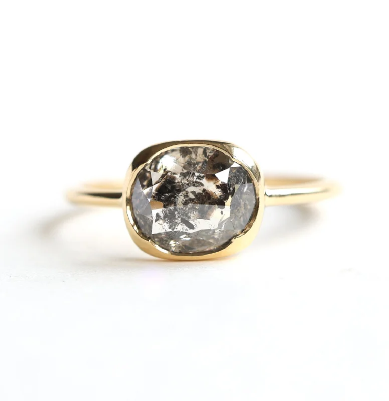 High-Quality Jewelry At A Fraction Of The Cost Rose Cut Diamond Salt And Pepper Solitaire Diamond Ring High-Quality Jewelry At A Fraction Of The Cost Rose Cut Diamond Salt And Pepper Solitaire Diamond Ring
