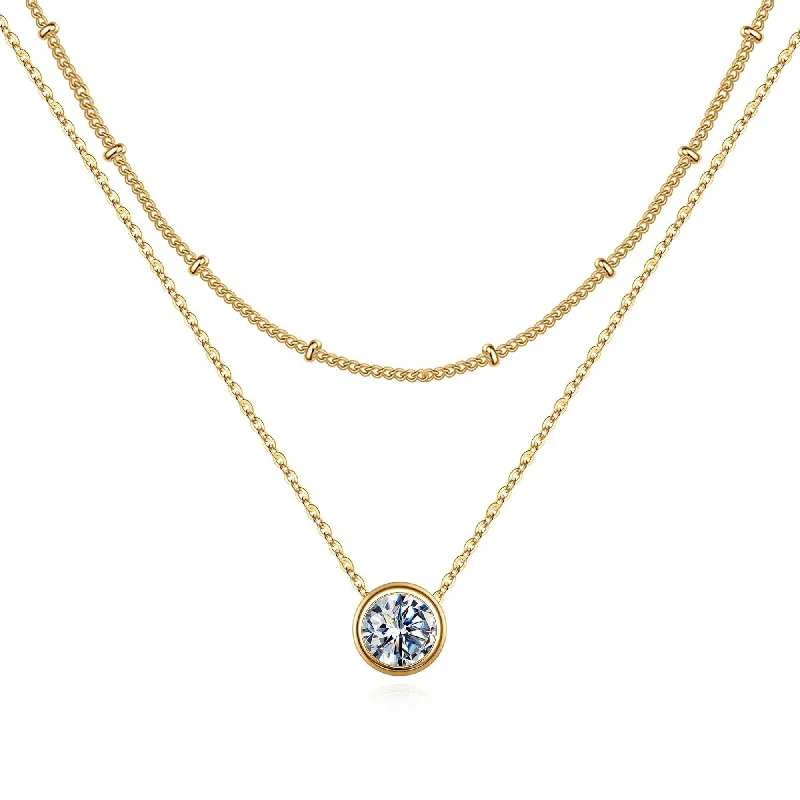 Once-A-Year Jewelry Sale – Grab Your Favorites Now 18k Gold Plated Cz Double Layer Necklace Once-A-Year Jewelry Sale – Grab Your Favorites Now 18k Gold Plated Cz Double Layer Necklace