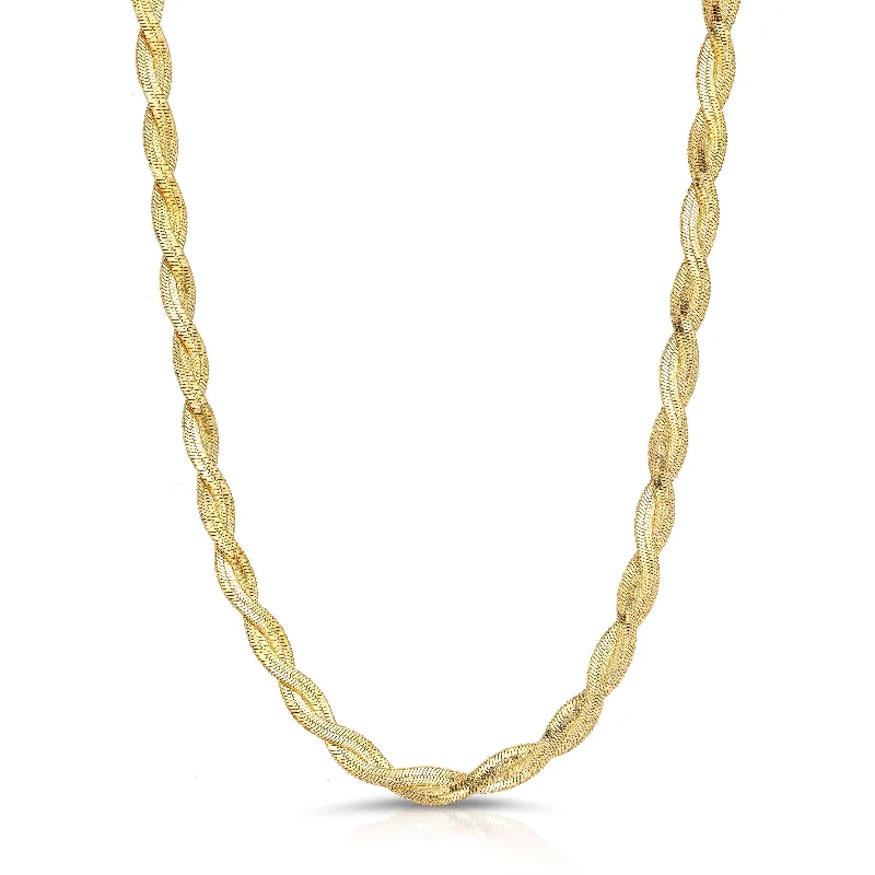Bohemian-Inspired Jewelry For Free-Spirited Fashion 18K Gold Woven Goddess Necklace Bohemian-Inspired Jewelry For Free-Spirited Fashion 18K Gold Woven Goddess Necklace