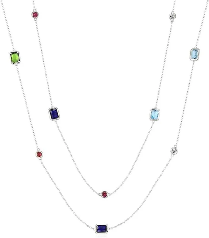 Your Dream Jewelry At Dream Prices – Shop Now 18k Rose Gold Multi Emerald -Cut Quartz Long Necklace Your Dream Jewelry At Dream Prices – Shop Now 18k Rose Gold Multi Emerald -Cut Quartz Long Necklace